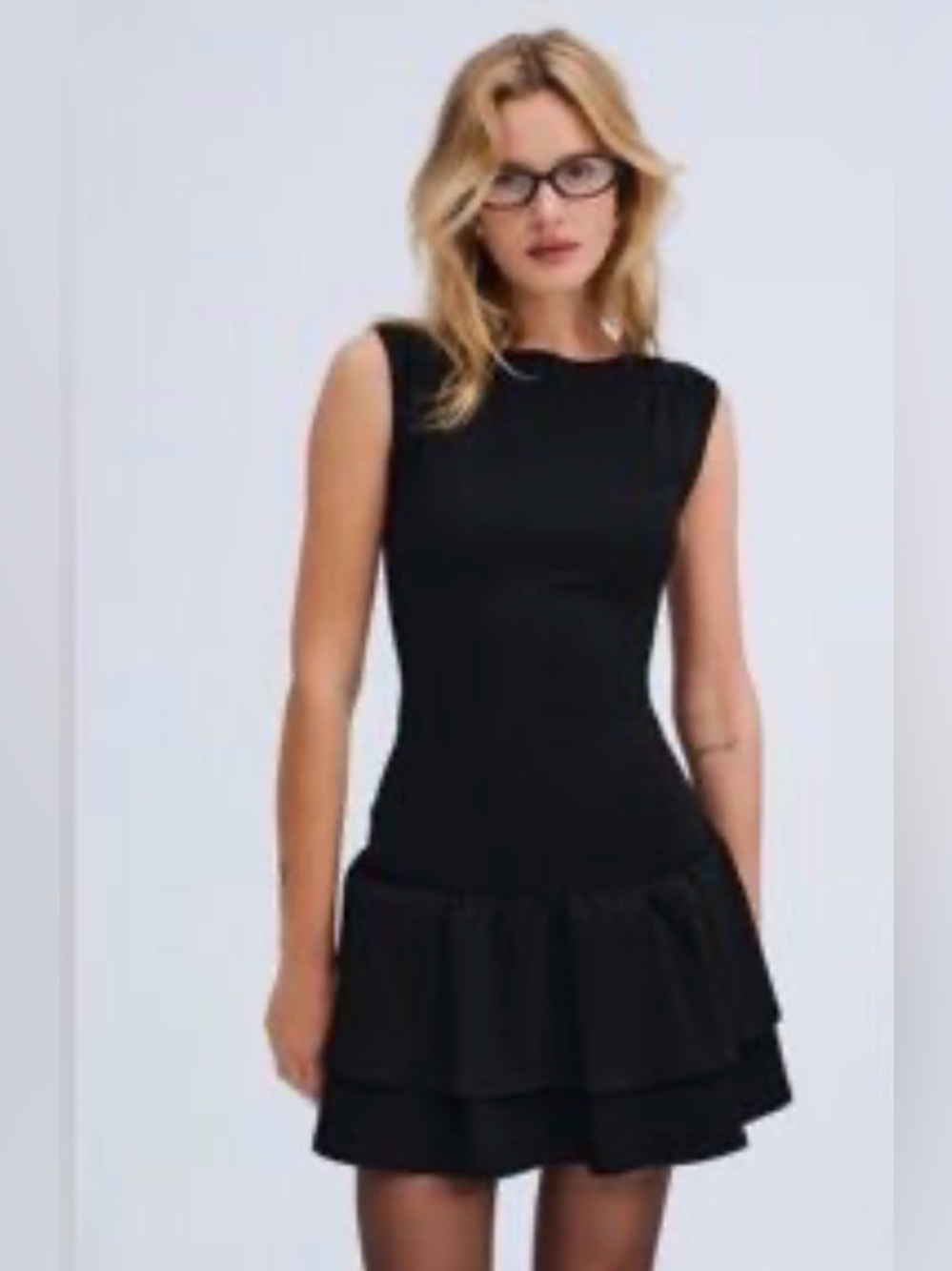 For Love & Lemons Kindred Black Tiered Mini Dress - Size Medium - NWOT - Picture 4 of 14